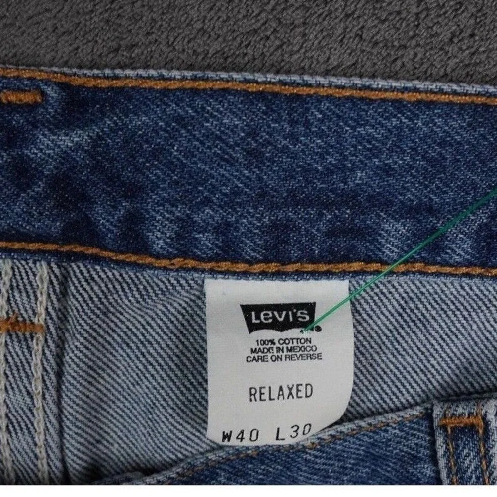 VTG Levis 540 Jeans‎ Men 40x30 Blue (37x30) Orange Tab Black Bat Wing Y2K Biker